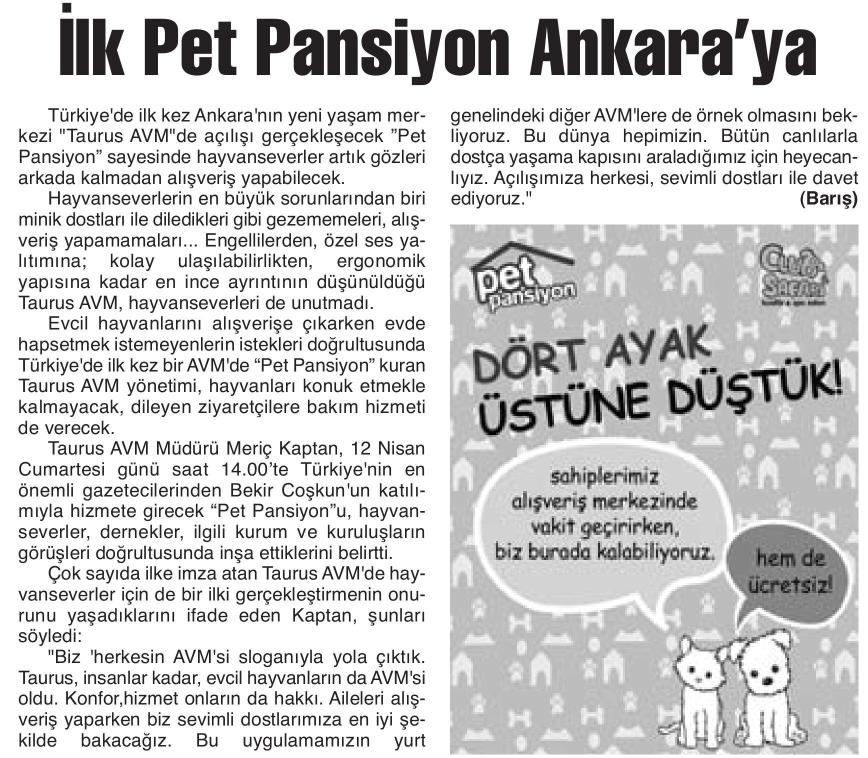 İlk Pet Pansiyon Ankara’ya