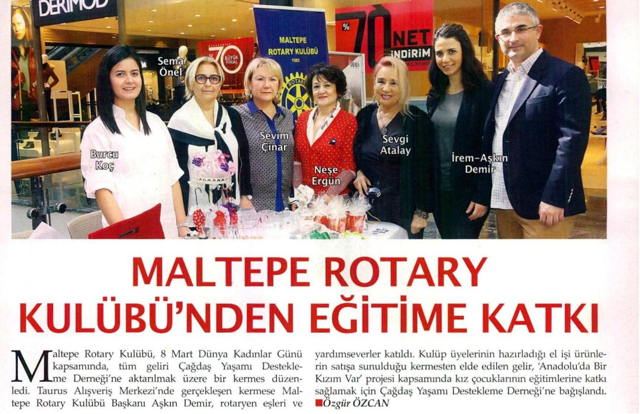 Maltepe Rotary Kulübü’nden Eğitime Katkı